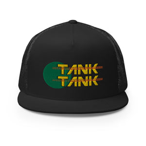 TANK Trucker Hat Green Sun || Black