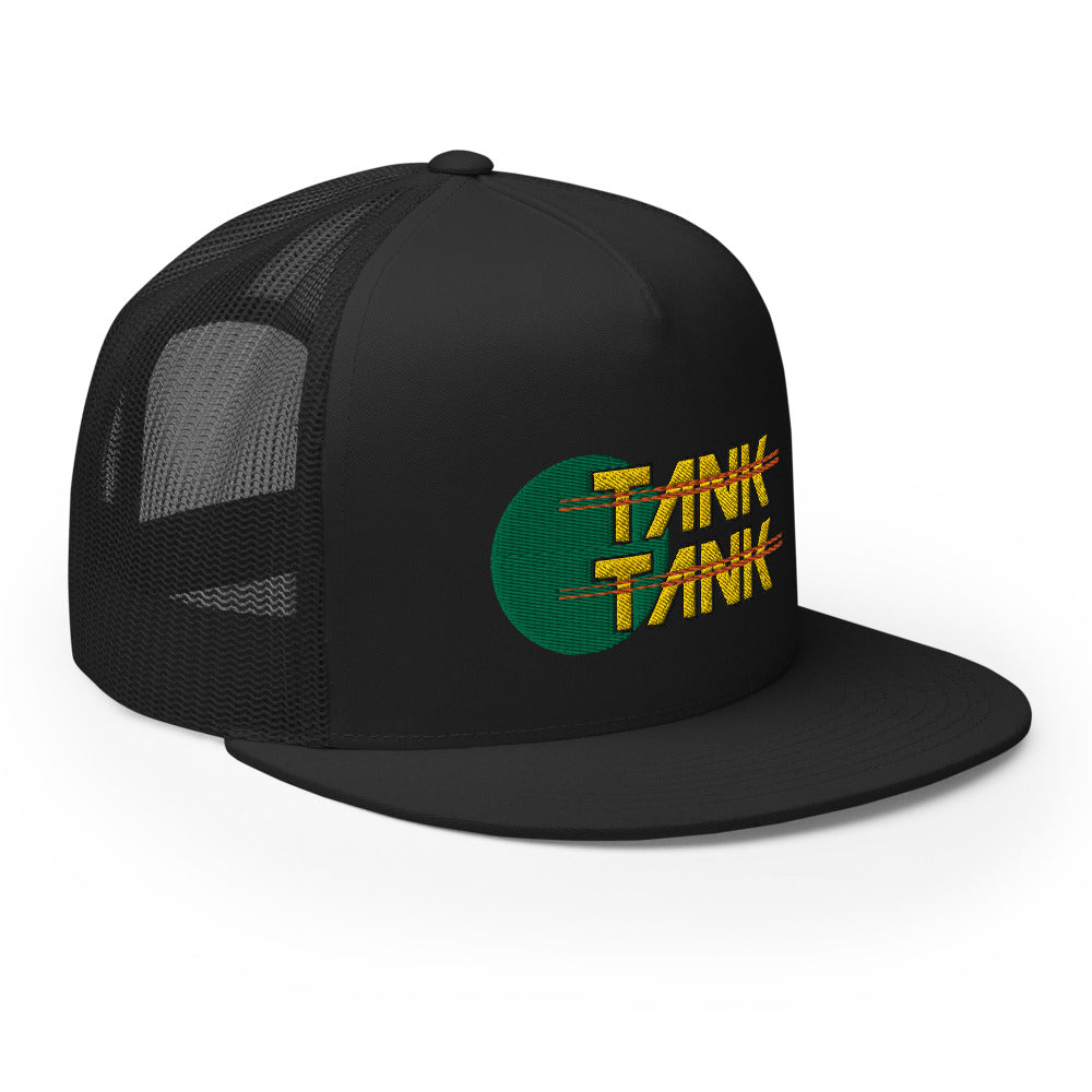 TANK Trucker Hat Green Sun || Black