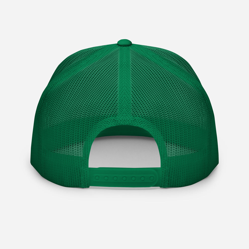 TANK Trucker Hat Mustard Sun || Green/White