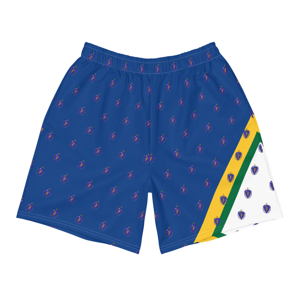 Massachusetts Mini Seal Overlay Shorts, Blue