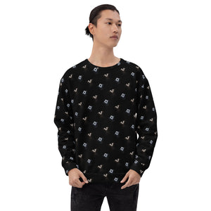 Retro Graphic Sweatshirt, Black/ Tie Dye