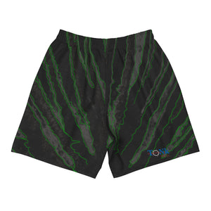 Retro Graphic Shorts, Black and Green