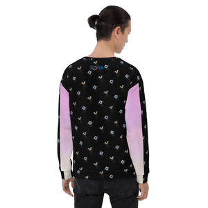 Retro Graphic Sweatshirt, Black/ Tie Dye